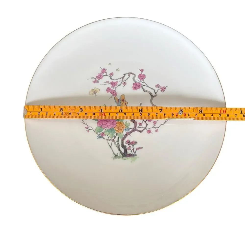 Lenox Ming Coupe X-300 5 pc Place Setting Gold Trim Floral Butterfly Dinnerware